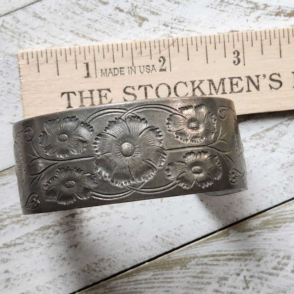 Salisbury Pewter October Flower Cuff Bracelet